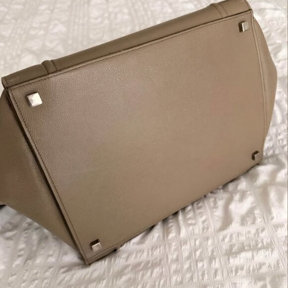 CELINE Grained Calfskin Medium Phantom Luggage Taupe - Picture 7 of 8